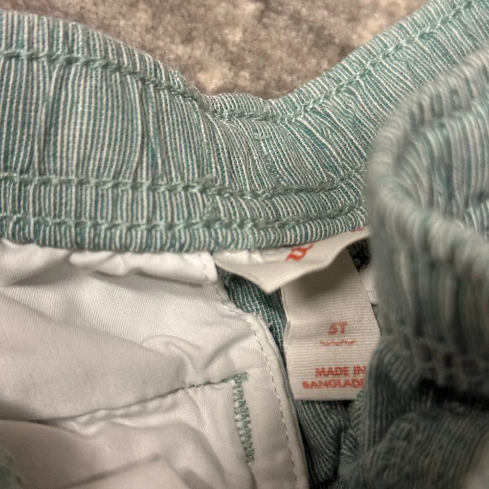 Cat & Jack Linen Look Toddler Boys Green Shorts - Picture 4 of 4